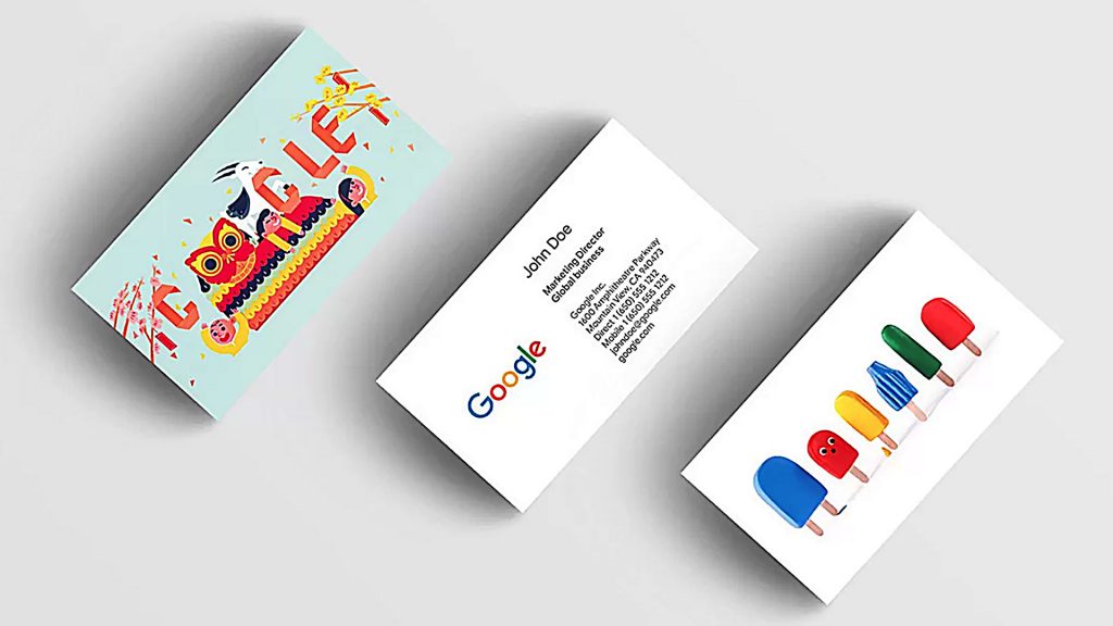 Biglietto da visita digitale di google